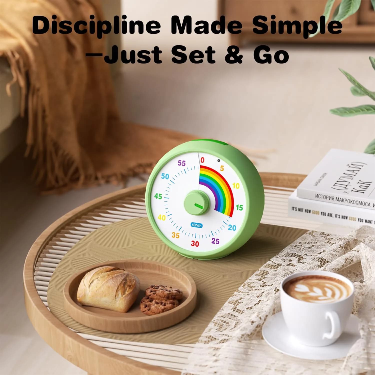 kiecky squirrel Visual Countdown Timer 60-Minute Green | Silent Operation Pomodoro Time Management - view 6