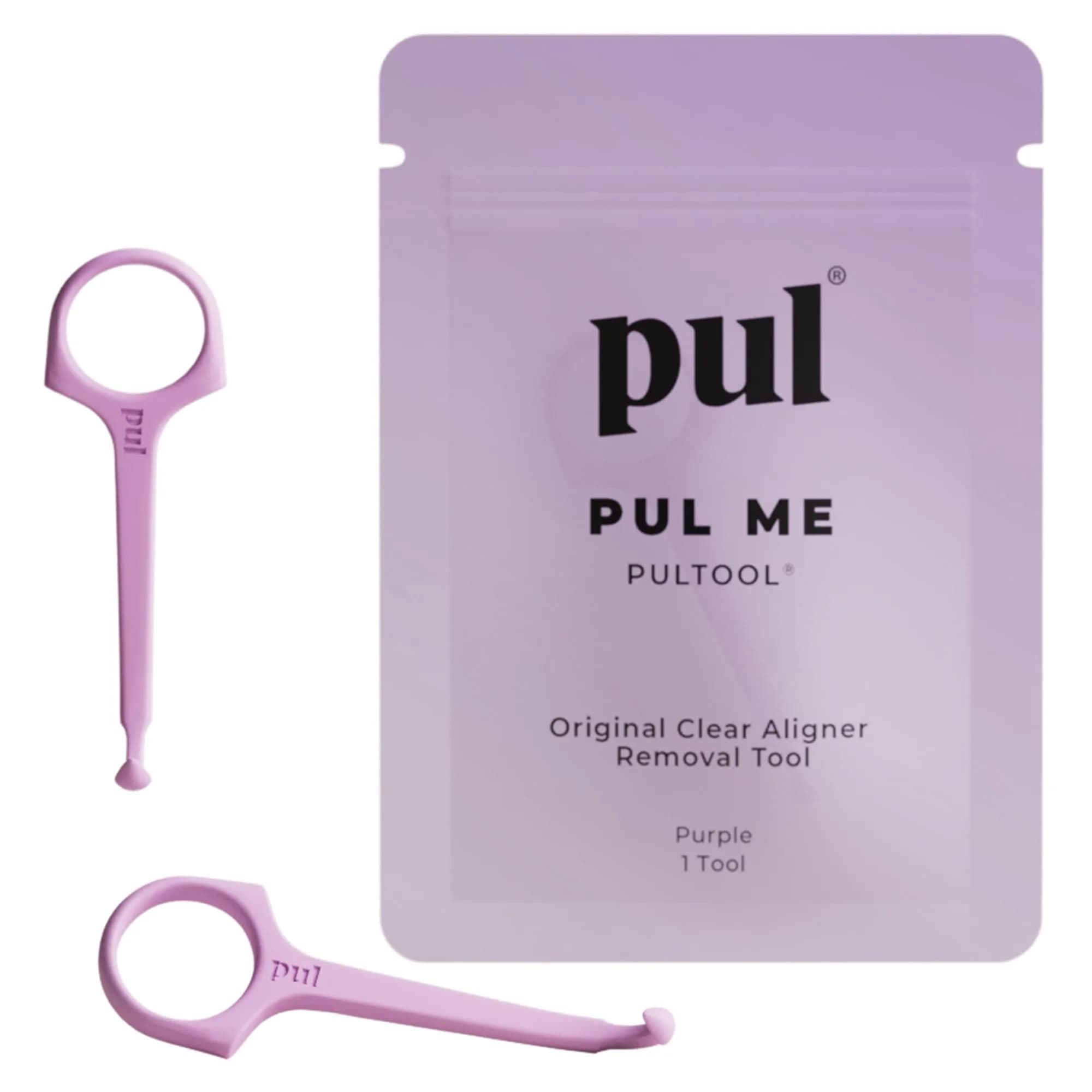 The Pultool Aligner Removal Tool 2-Pack (Purple) | Hygienic & Easy Orthodontic Accessory - main product image