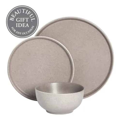 Gibson Elite Eden Rock 12 Piece Dinnerware Set | Service for 4, Stoneware, Microwave & Dishwasher Safe thumbnail 4