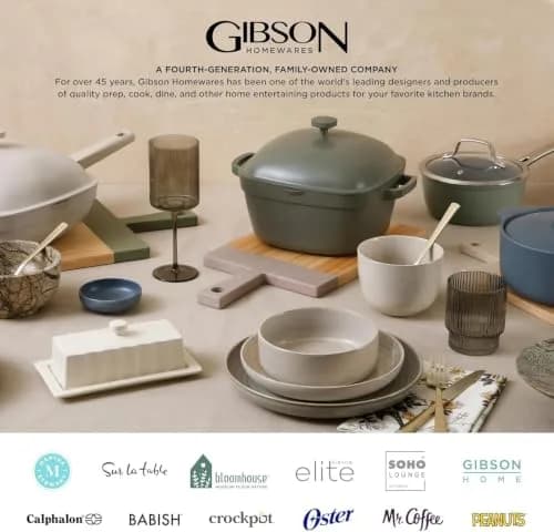 Gibson Elite Eden Rock 12 Piece Dinnerware Set | Service for 4, Stoneware, Microwave & Dishwasher Safe thumbnail 8