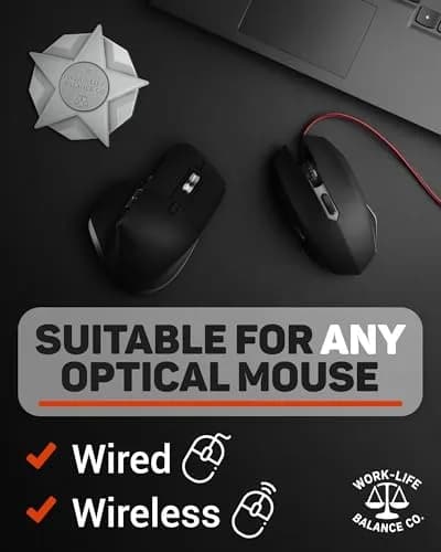Work-Life Balance Corporation Mechanical Mouse Jiggler, White Star | Keeps PC Active thumbnail 5