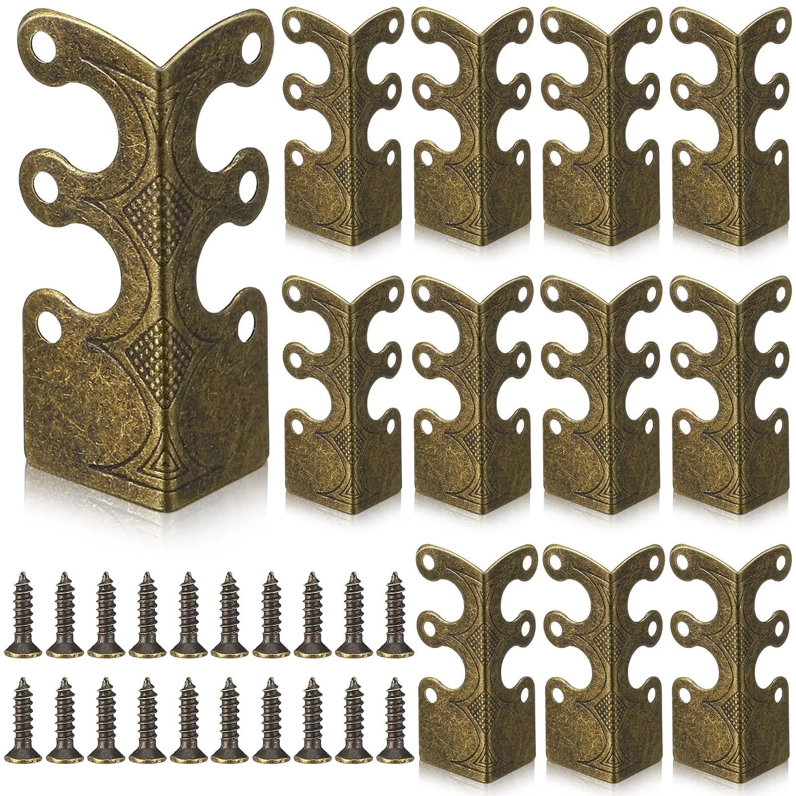 Blulu Brass Baseboard Corner Protectors, Bronze | Elegant Corner Guards for Furniture & Walls — Bronze