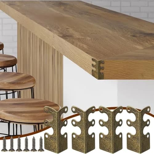 Blulu Brass Baseboard Corner Protectors, Bronze | Elegant Corner Guards for Furniture & Walls thumbnail 4