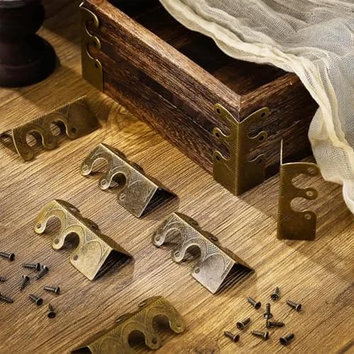 Blulu Brass Baseboard Corner Protectors, Bronze | Elegant Corner Guards for Furniture & Walls thumbnail 5