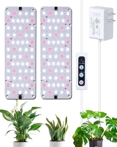 DOMMIA Panel Grow Light for Indoor Plants, 20W Ultra-Thin Full Spectrum | Adjustable Timer & Brightness thumbnail 1