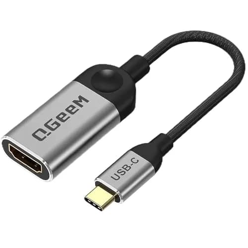 QGeeM USB C to HDMI Adapter 4K Cable, USB Type-C to HDMI Adapter [Thunderbolt 3/4 Compatible] for Laptop MacBook Pro/Air, iPhone15 16 Pro/max,GalaxyS8-S23,XPS,Pixelbook,Thinkpad,Surface,Ipad Pro etc. thumbnail 1