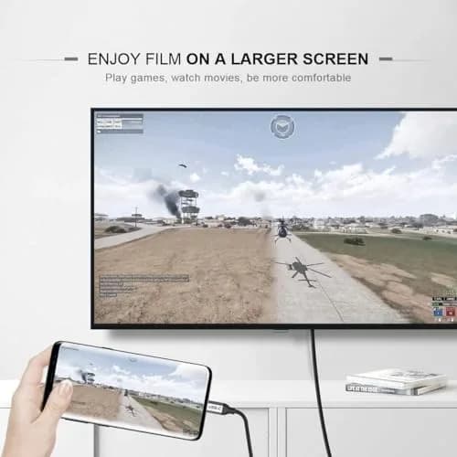 QGeeM USB C to HDMI Adapter 4K Cable, USB Type-C to HDMI Adapter [Thunderbolt 3/4 Compatible] for Laptop MacBook Pro/Air, iPhone15 16 Pro/max,GalaxyS8-S23,XPS,Pixelbook,Thinkpad,Surface,Ipad Pro etc. thumbnail 6