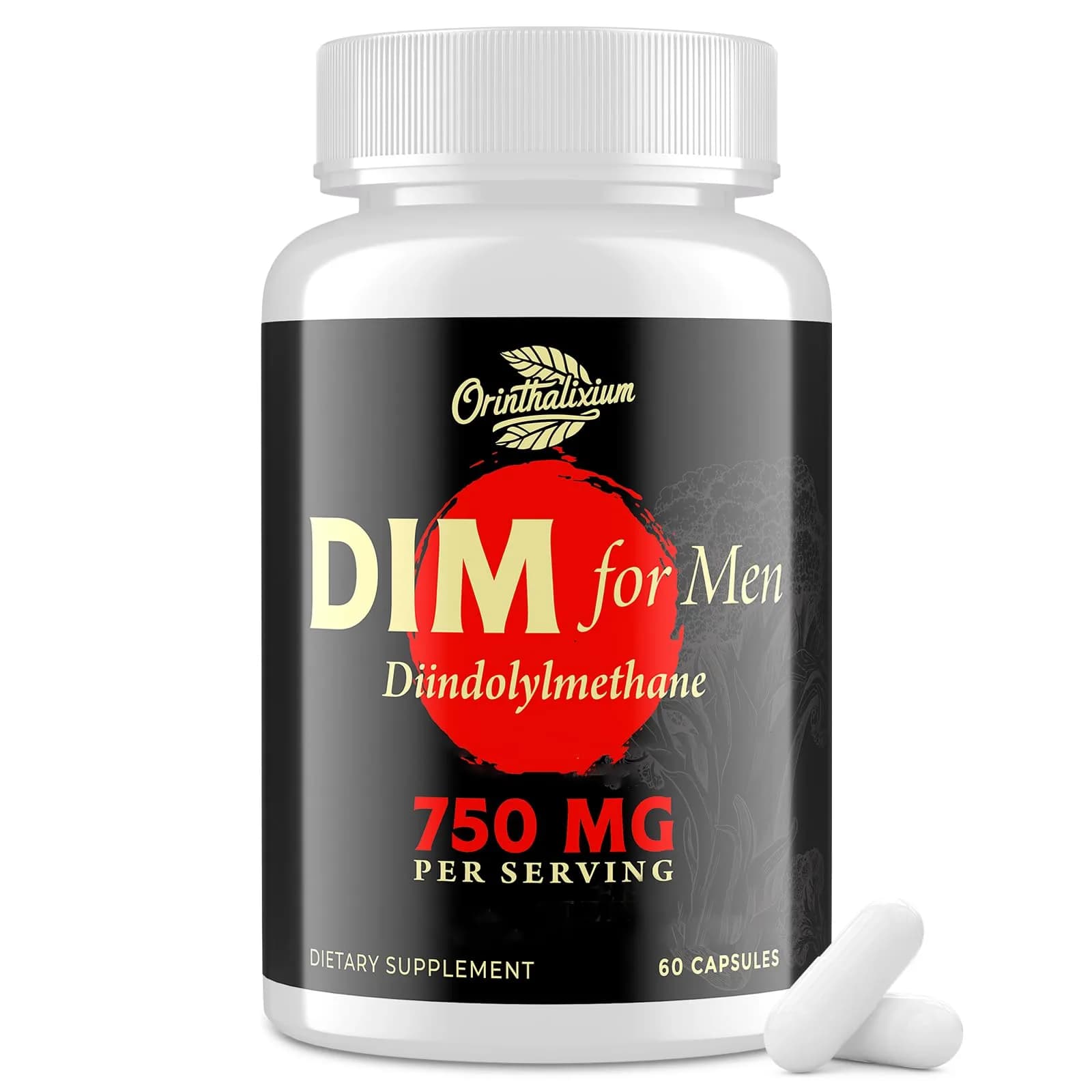 Orinthalixium DIM for Men 750MG | Hormone Balance & Vitality Support (100-120c)