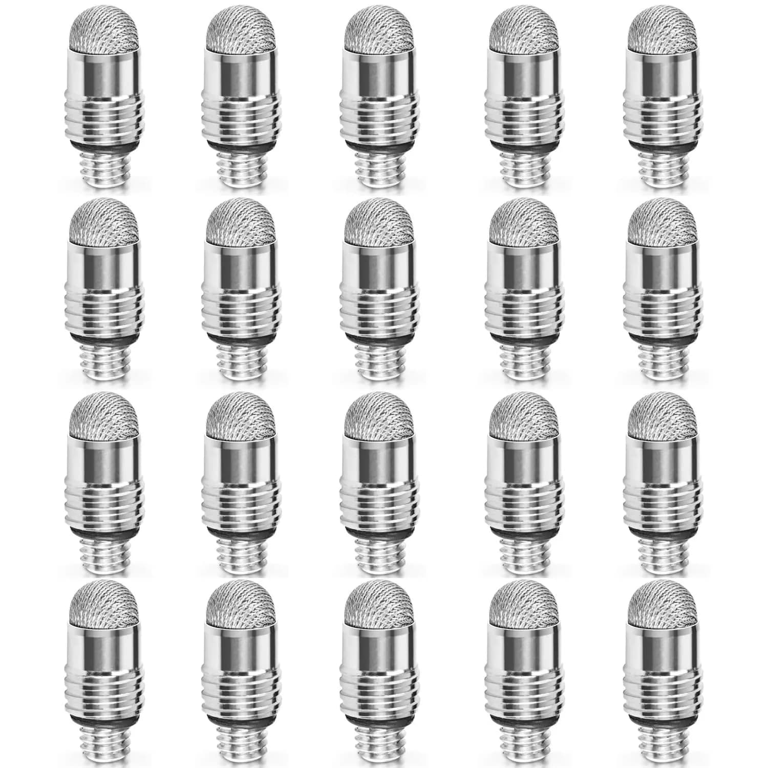 GUUGEI Mesh Fiber Replacement Nibs 20-Pack | Precise Capacitive Stylus Tips for Touch Screen Devices — 20-Pack
