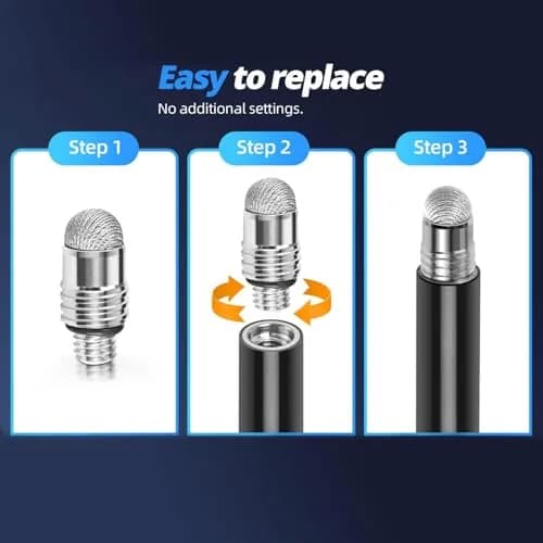 GUUGEI Mesh Fiber Replacement Nibs 20-Pack | Precise Capacitive Stylus Tips for Touch Screen Devices thumbnail 6