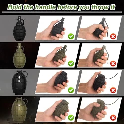 SitertCF Tactical Toy Hand Grenade Bomb for Nerf CS Battle Game, 140g (0.3 lb) | Spring-Powered Foam Ammo Launcher thumbnail 5