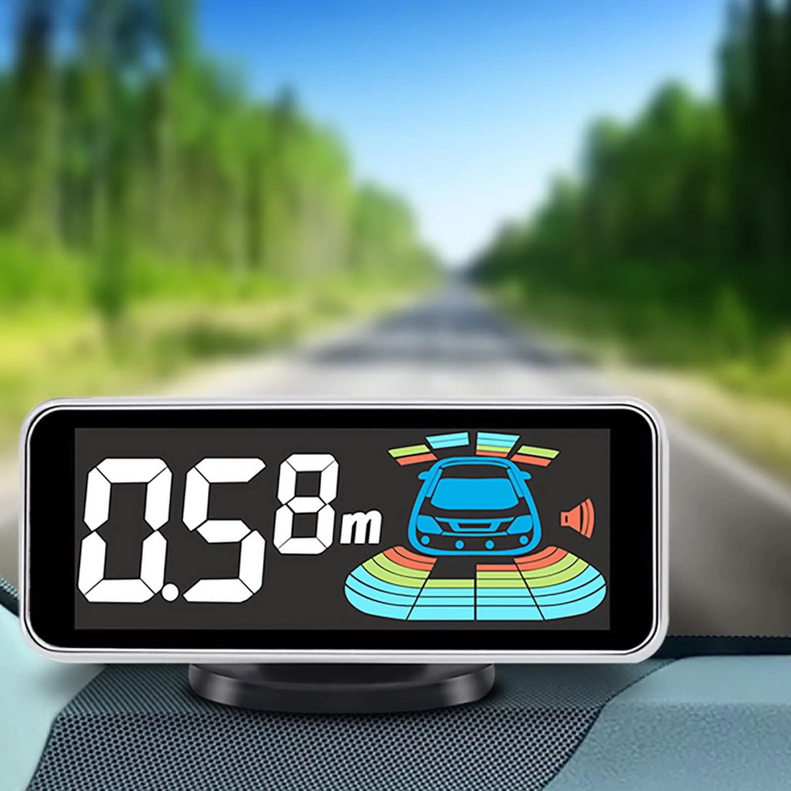 ELSNU 8-Sensor Parking Sensor Kit with Digital LCD Display, Dark Blue | Front & Rear Detection 0.3M-2.2M - view 3