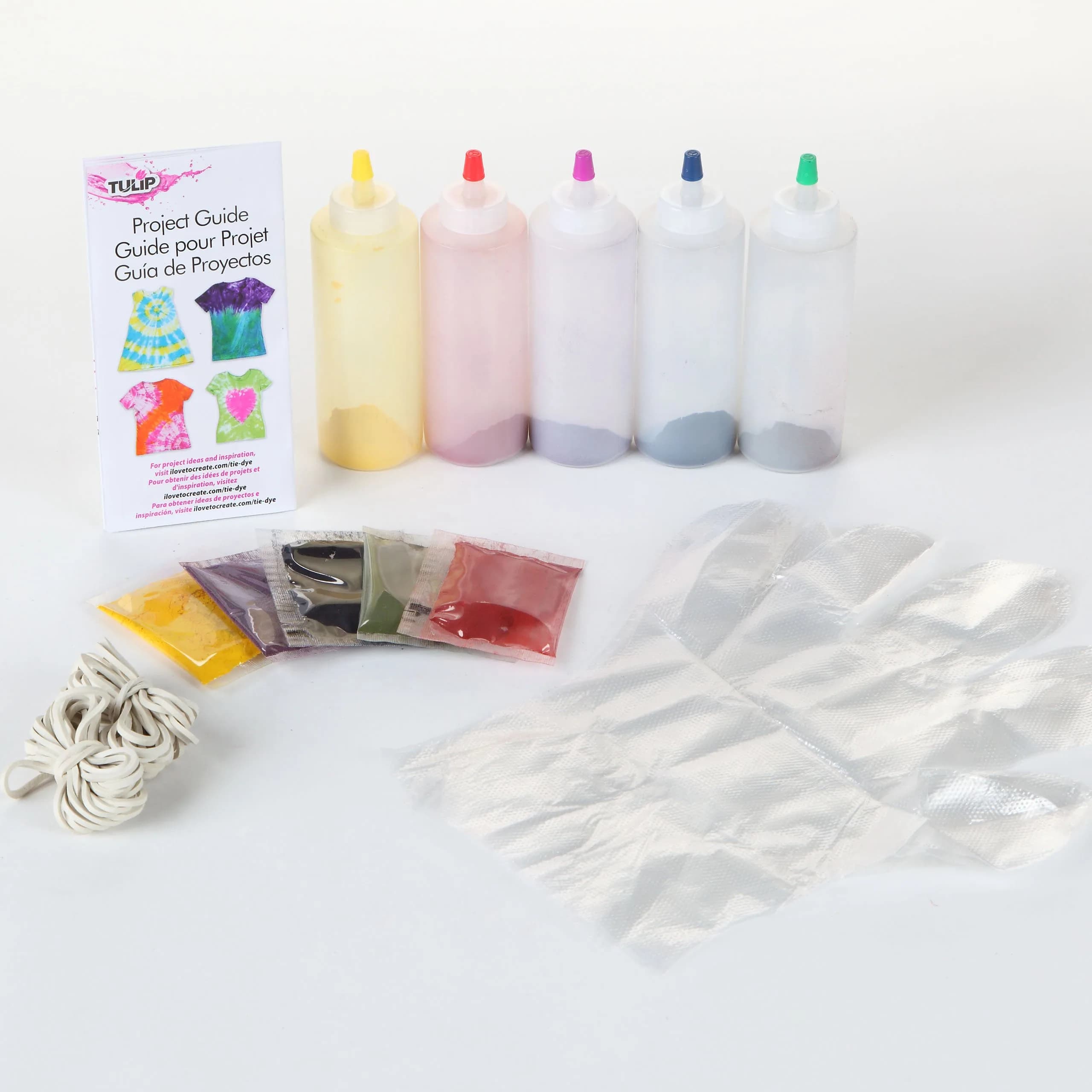 Tulip One-Step Tie-Dye Kit Rainbow 5 Colors, 156 g (5.5 oz) | Highly Concentrated Non-Toxic Fabric Dye - view 2