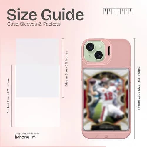 TopWrack iPhone 15 Card Holder Case, Pink | Clear Shockproof Phone Cover with Built-in Stand & Card Slot thumbnail 6