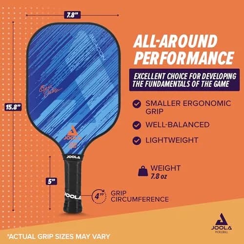 JOOLA Beacon Pickleball Paddle – Fiberglass Graphite Surface for More Power – Lightweight Pickleball Paddle w/Increased Control - Multiple Colors & Designs - USAPA Approved - Blue thumbnail 4