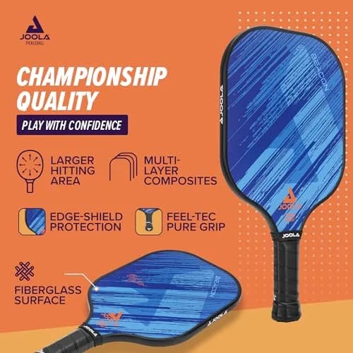 JOOLA Beacon Pickleball Paddle – Fiberglass Graphite Surface for More Power – Lightweight Pickleball Paddle w/Increased Control - Multiple Colors & Designs - USAPA Approved - Blue thumbnail 5