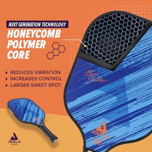 JOOLA Beacon Pickleball Paddle – Fiberglass Graphite Surface for More Power – Lightweight Pickleball Paddle w/Increased Control - Multiple Colors & Designs - USAPA Approved - Blue thumbnail 3