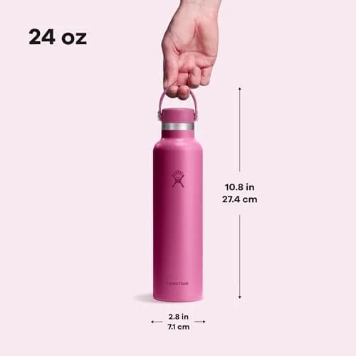 Hydro Flask Water Bottle - Insulated Stainless Steel - Non Spill, Leakproof in 24 Oz Reef Pink thumbnail 8