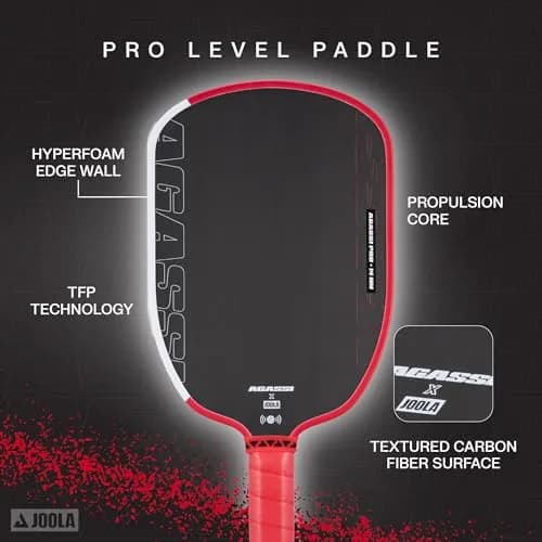 JOOLA Agassi PRO IV 14mm Pickleball Paddle | Extended Sweet Spot, Carbon Fiber Surface, USAP Approved thumbnail 6