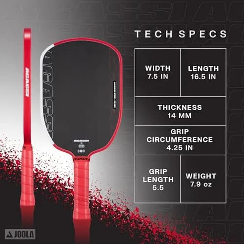 JOOLA Agassi PRO IV 14mm Pickleball Paddle | Extended Sweet Spot, Carbon Fiber Surface, USAP Approved thumbnail 2