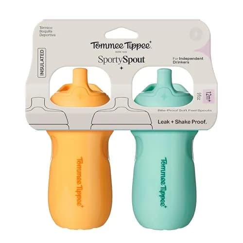 Tommee Tippee Sporty Spout Toddler Sippy Cup 255ml (9 fl oz) 2-Pack | Insulated, Spill-Proof, Bite-Resistant thumbnail 6
