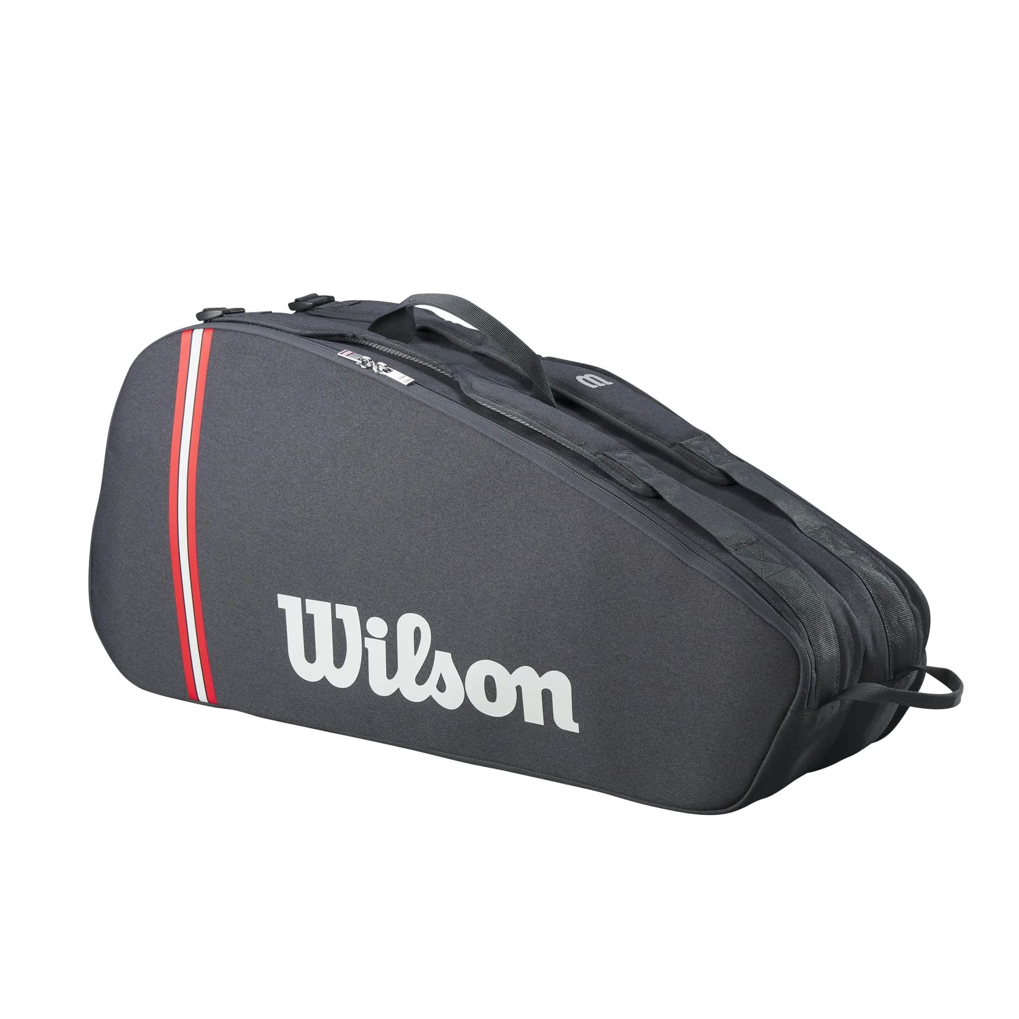 Wilson 2025 Tour Tennis Racket Bag - Black/Red/White, Holds up to 6 Rackets | 72.39cm (28.5") - main product image