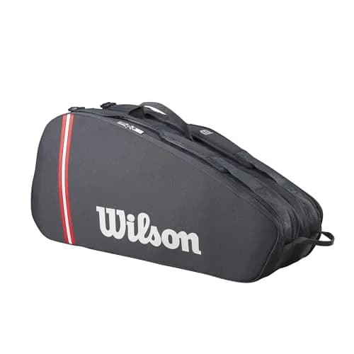 Wilson 2025 Tour Tennis Racket Bag - Black/Red/White, Holds up to 6 Rackets | 72.39cm (28.5") thumbnail 1