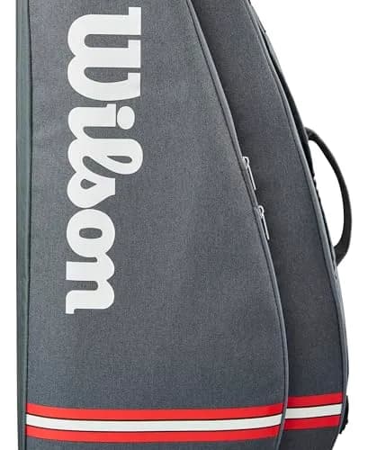 Wilson 2025 Tour Tennis Racket Bag - Black/Red/White, Holds up to 6 Rackets | 72.39cm (28.5") thumbnail 2