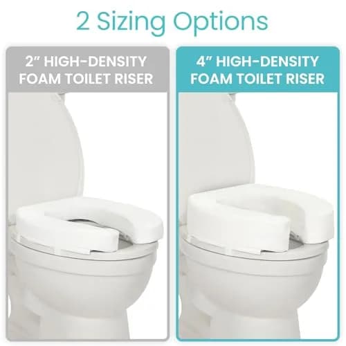 Vive Toilet Seat Riser Cushion for Seniors - 4 Inch Height | Fits Standard & Elongated Seats thumbnail 8