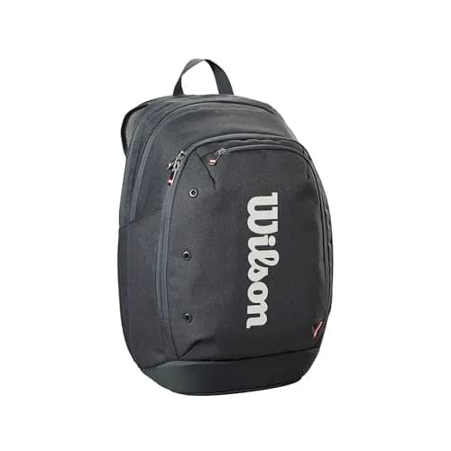 WILSON 2025 Tour Tennis Backpack - Black/White, Holds up to 2 Rackets | 30.5cm (12in) x 44.5cm (17.5in) thumbnail 1