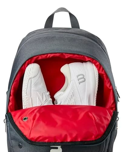 WILSON 2025 Tour Tennis Backpack - Black/White, Holds up to 2 Rackets | 30.5cm (12in) x 44.5cm (17.5in) thumbnail 3