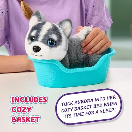 Little Live Pets My Really Real Puppy Mini Aurora the Husky Interactive Plush Toy 11cm (4.3 in) | Educational Toy Figure thumbnail 4