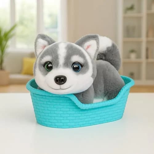 Little Live Pets My Really Real Puppy Mini Aurora the Husky Interactive Plush Toy 11cm (4.3 in) | Educational Toy Figure thumbnail 7
