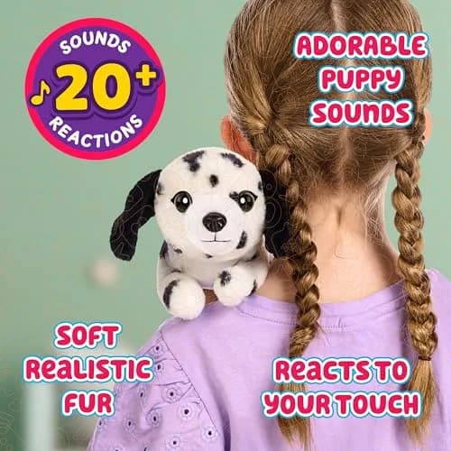 Little Live Pets My Really Real Puppy Mini Pepper the Dalmatian Interactive Plush Toy with Basket, 11cm (4.3in) | Educational Toy Figure for Kids 3-6 thumbnail 3