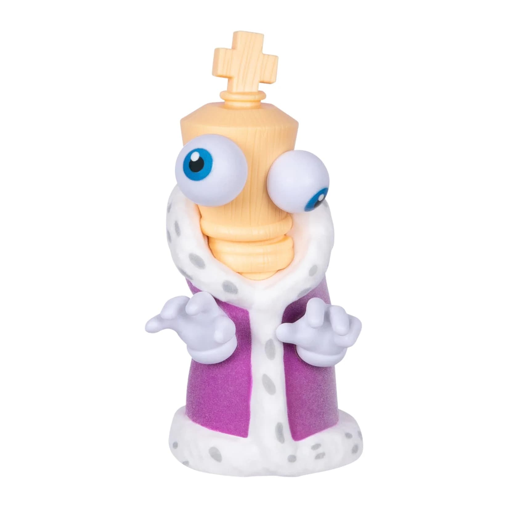The Amazing Digital Circus Kinger Vinyl Figure 4" | Collectible with Furry Robe & Collector Card — Multicolor