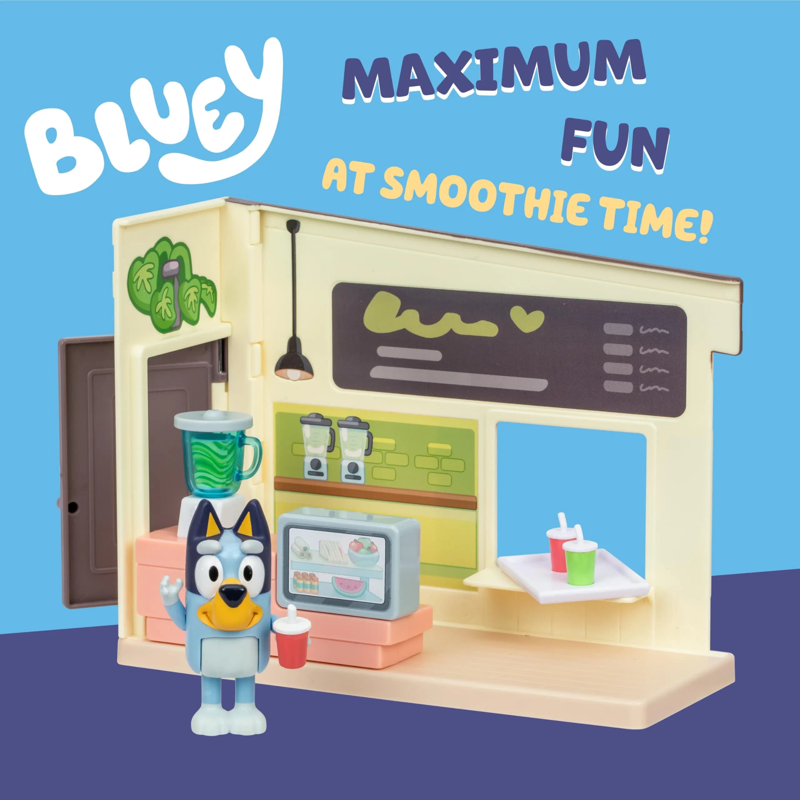 Bluey Juice Bar Toy Playset with Articulated Bluey Figure | Educational Pretend Play for Kids 3-5 - view 2