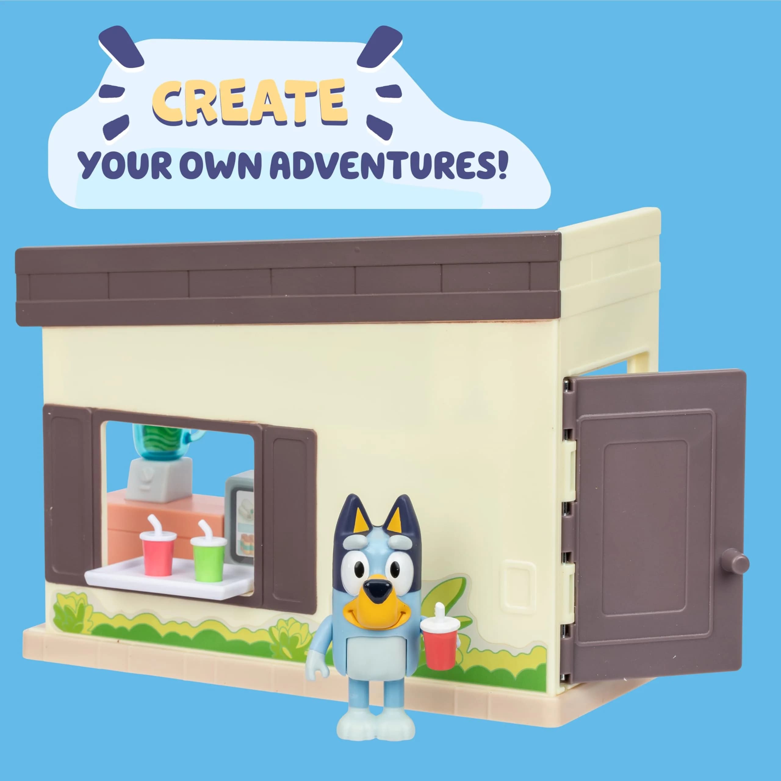 Bluey Juice Bar Toy Playset with Articulated Bluey Figure | Educational Pretend Play for Kids 3-5 - view 4