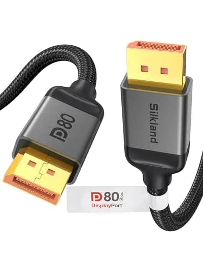 Silkland 80Gbps DisplayPort 2.1 Cable 1.5M (5FT) | VESA Certified 16K@60Hz, 8K@240Hz, 4K@540Hz thumbnail 1