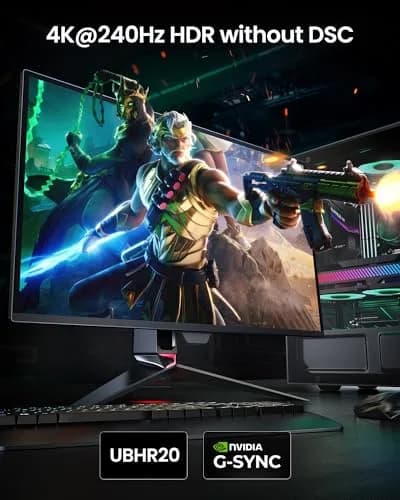 Silkland DisplayPort Cable 2.1 6.6FT | 80Gbps HDR Support for Gaming & High-Res Monitors thumbnail 4