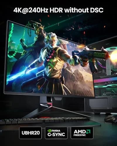 Silkland 80Gbps DisplayPort 2.1 Cable 5M (16.5FT) | 16K@60Hz, 8K@240Hz, 4K@540Hz Gaming Cord thumbnail 2