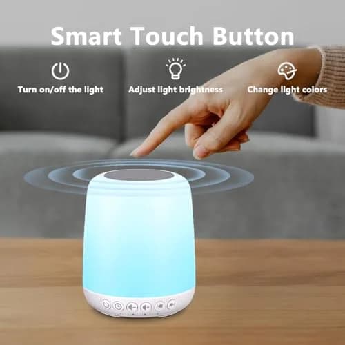 Easysleep White Noise Sound Machine Milky White | 30 Soothing Sounds, 12 Night Light Colors, App Control thumbnail 7