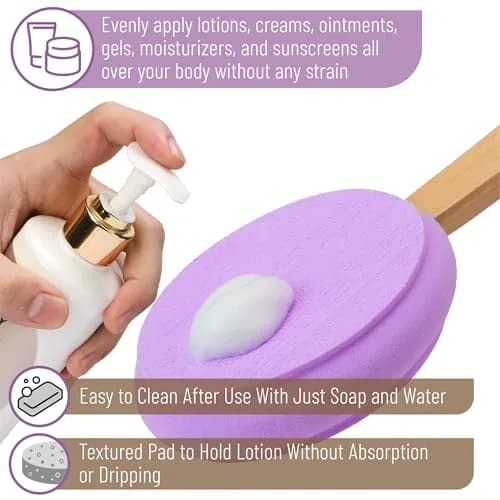 Slick Solutions Purple Lotion Applicator 44 cm (17 Inch) | Certified Organic Foam Pad thumbnail 4