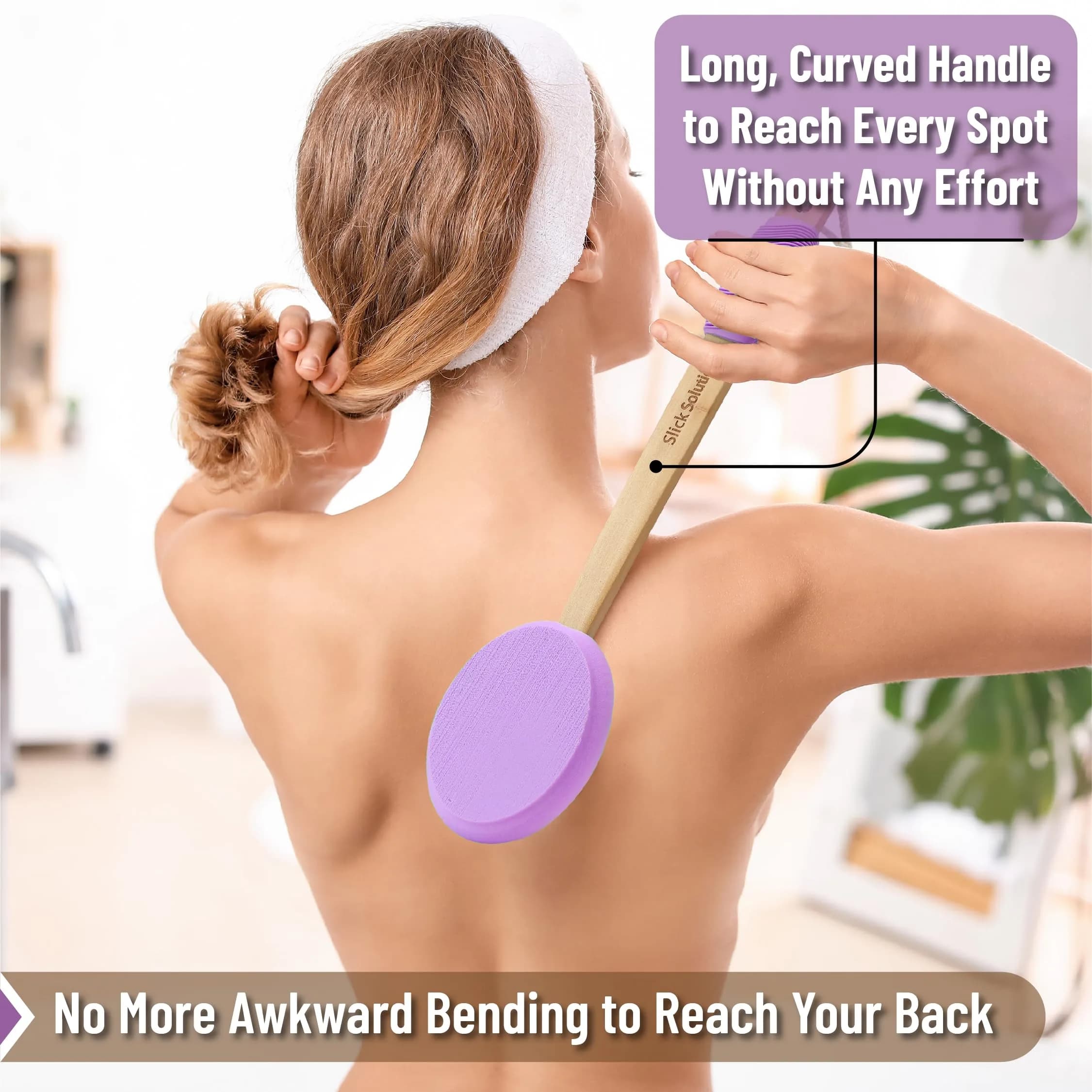 Slick Solutions Purple Lotion Applicator 44 cm (17 Inch) | Certified Organic Foam Pad - view 3