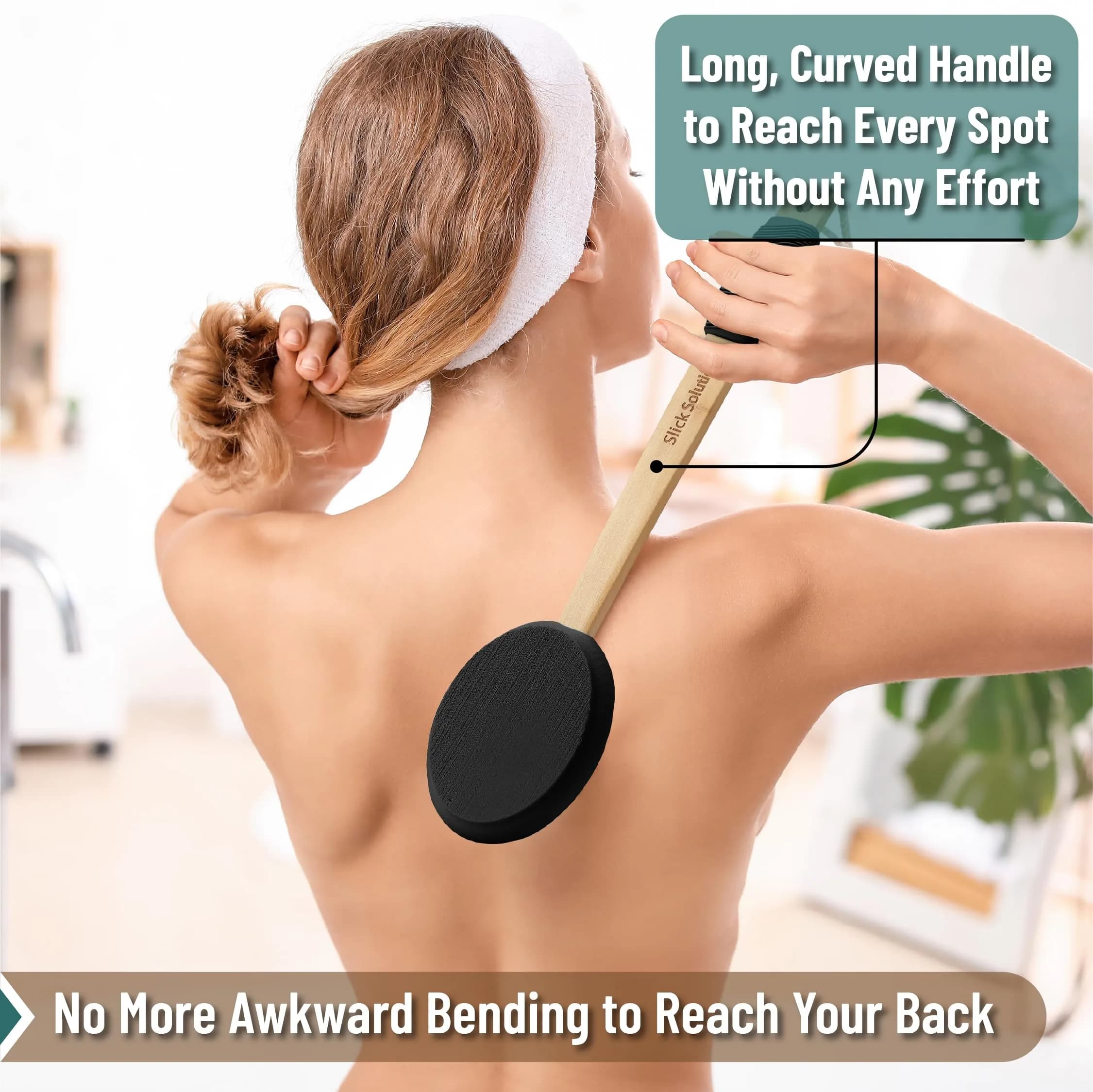 Slick Solutions 17 Inch Black Lotion Applicator | Easy Reach for Back & Body - 1 Pack - view 3