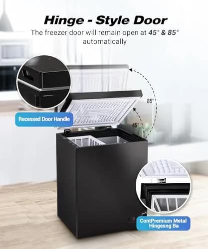 rosmena Chest Freezer 3.5 Cu. Ft. | Compact, Black, Adjustable Temp, Quiet Operation thumbnail 5