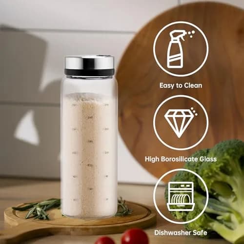 NiHome 2-Pack 10oz Glass Spice Shakers Set | Adjustable Lid Dispenser, Clear thumbnail 4