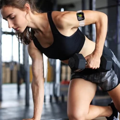 Keepamor Ankle/Arm Band Compatible with Apple Watch 49/46/45/44/42/41/40/38mm Nylon Sport Loop | Breathable & Adjustable for Workouts thumbnail 4