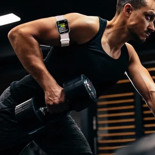 Keepamor Ankle/Arm Band Compatible with Apple Watch 49/46/45/44/42/41/40/38mm Nylon Sport Loop | Breathable & Adjustable for Workouts thumbnail 6
