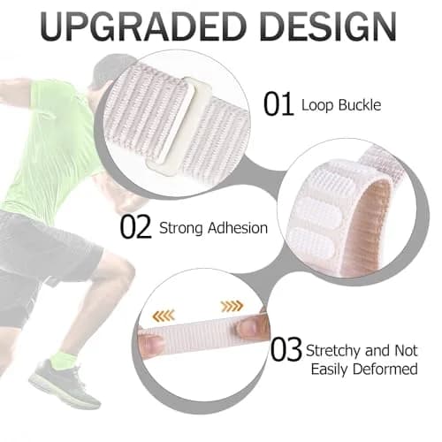 Keepamor Ankle/Arm Band Compatible with Apple Watch 49/46/45/44/42/41/40/38mm Nylon Sport Loop | Breathable & Adjustable for Workouts thumbnail 2