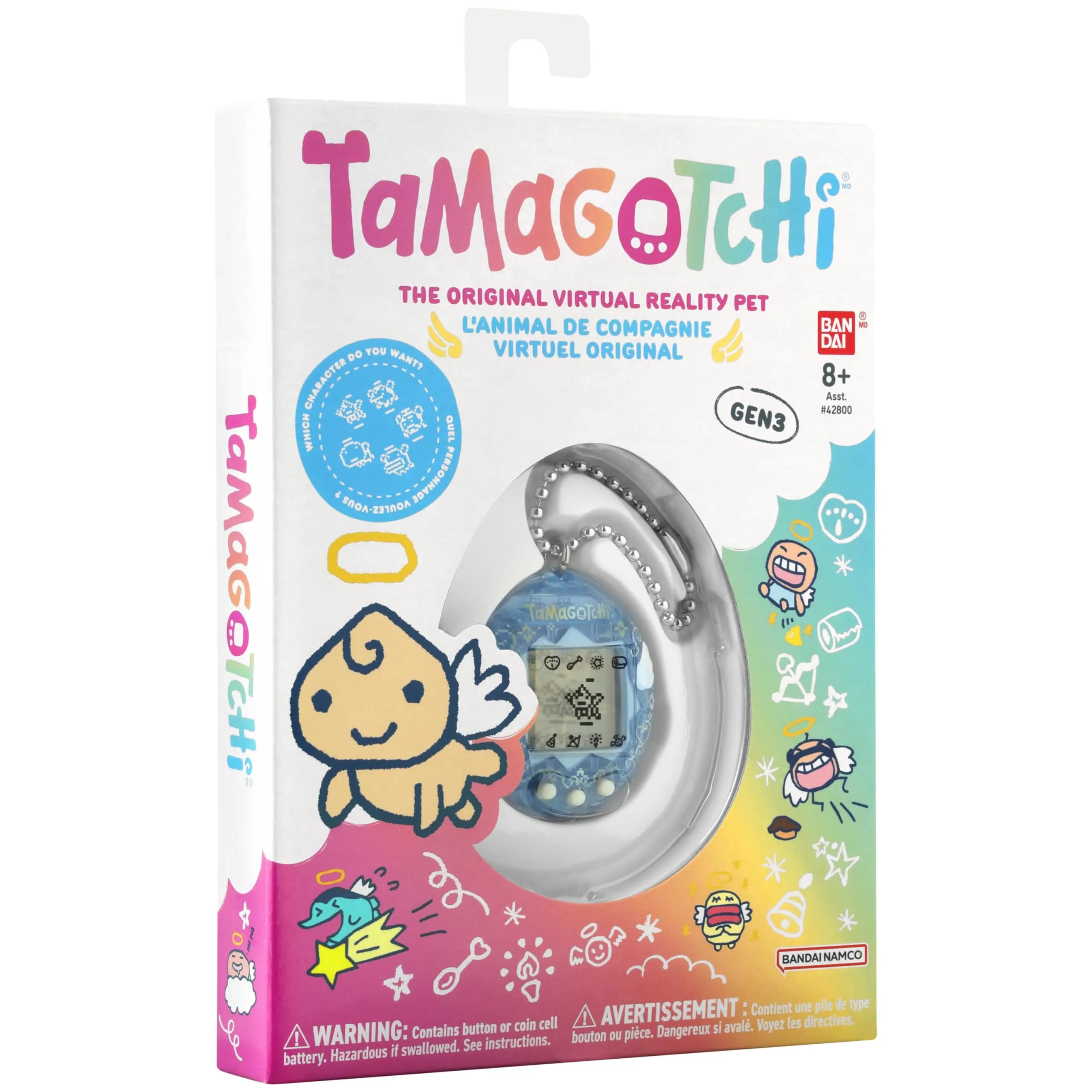 Tamagotchi Original Angel Sky Electronic Pet | Interactive Toy for Kids 8+ - view 6